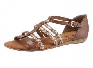 Marken-Sandalette braun-metallic