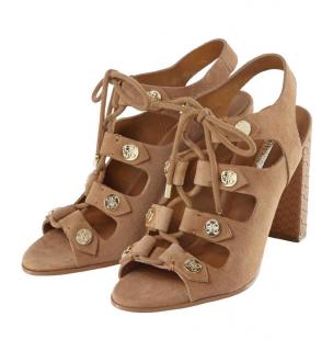 Marken-Sandalette cognac