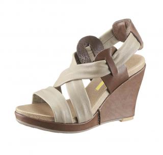 Marken-Sandalette taupe-braun