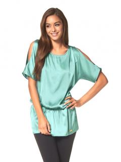 Marken-Satin-Tunika mint