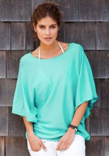 Marken-Seiden-Kaschmirpullover aqua