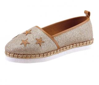 Marken-Slipper goldfarben