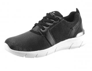 Marken-Sneaker schwarz-silber