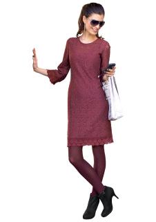 Marken-Spitzenkleid bordeaux