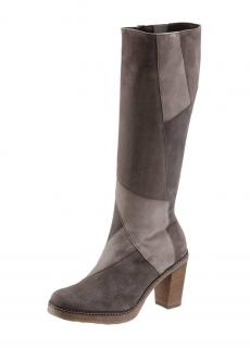 Marken-Stiefel taupe-bunt