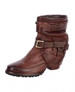 Marken-Stiefelette braun Gr. 42