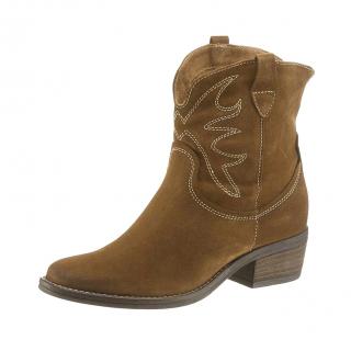 Marken-Stiefelette cognac  Gr. 38