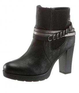 Marken-Stiefelette schwarz