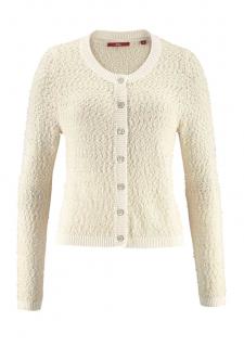 Marken-Strickjacke creme