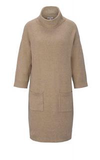 Marken-Strickkleid beige