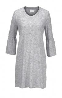 Marken-Strickkleid grau-melange