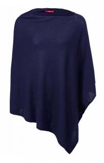 Marken-Strickponcho marine