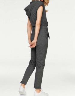 Marken-Sweat-Overall anthrazit Gr. M