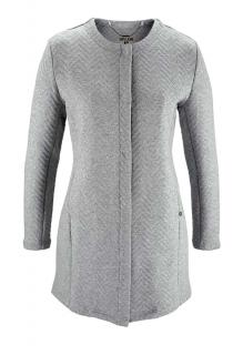 Marken-Sweatjacke grau