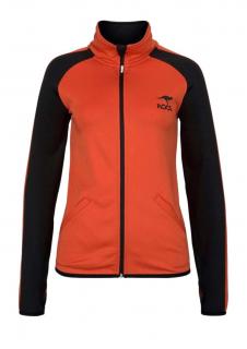 Marken-Sweatjacke schwarz-orange