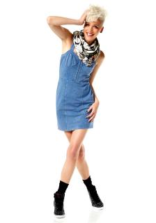 Marken-Sweatkleid jeansblau