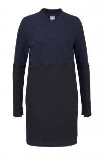 Marken-Sweatkleid navy-schwarz