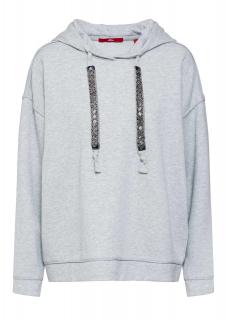 Marken-Sweatshirt grau-melange