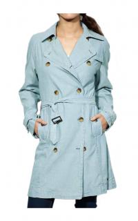 Marken-Trenchcoat hellblau Gr. M