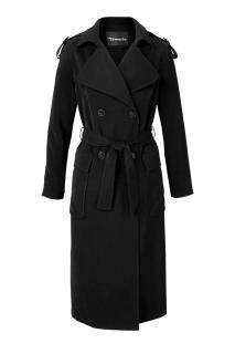 Marken-Trenchcoat schwarz