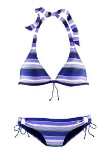 Marken-Triangelbikini blau-gestreift Gr. 38