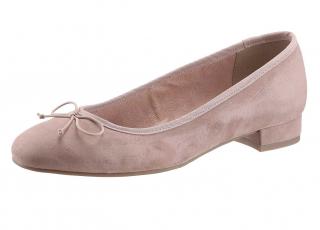 Marken-Veloursleder-Ballerina altrosa