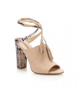 Marken-Veloursleder-Sandalette ELICHA beige