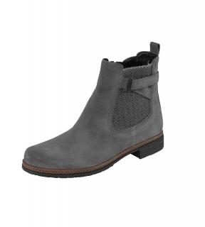 Marken-Veloursleder-Stiefeletten grau UK Gr. 2,5