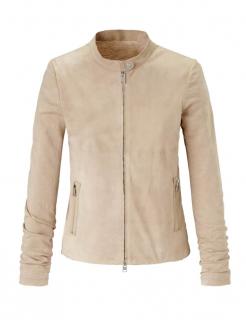 Marken-Ziegenlederjacke sand