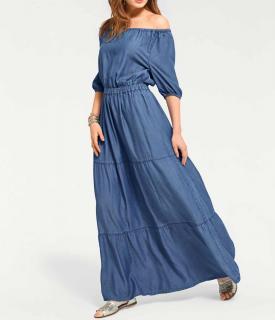 Maxikleid blue-denim