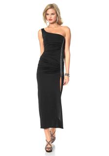 Maxikleid mit Strass schwarz