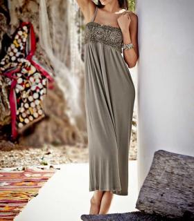 Maxikleid taupe