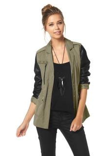 Military-Jacke khaki-schwarz