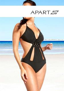 Monokini mit Jet-Stones schwarz