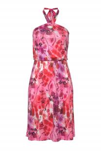 Neckholderkleid rosa-pink