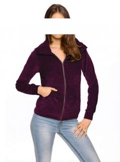 Nickijacke mit Nieten bordeaux