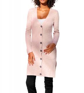 Optimizer-Longstrickjacke rosa