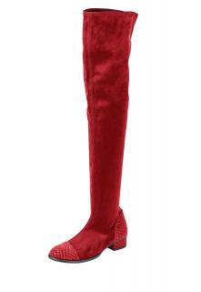 Overkneestiefel rot