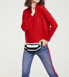 Oversized-Pullover rot