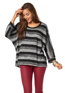 Oversized-Pullover schwarz-grau