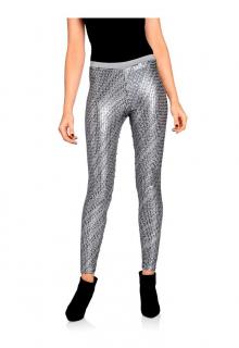 Pailletten-Leggings silbergrau