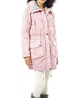 Parka mit Webpelz rosé