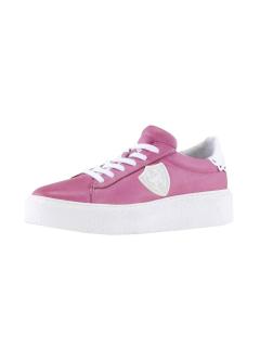 Plateau-Ledersneaker pink