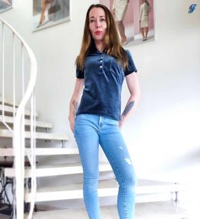 Polo-Nickishirt blau