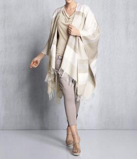 Poncho beige-creme