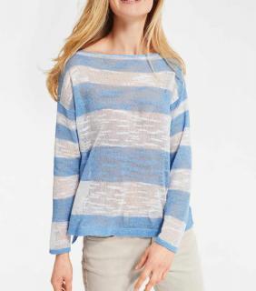 Pullover blau-ecru