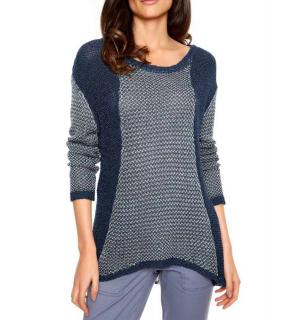 Pullover blau-gemustert