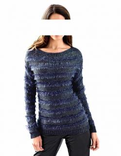 Pullover blau-silber