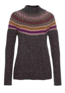 Pullover grau-bunt