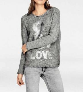 Pullover grau-silber